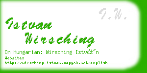 istvan wirsching business card